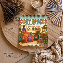 Liamir Studio Boyama Kitabı / Cozy Space Boyama / Çocuk ve Yetişlinler Için / 21X21 cm / 20 Sayfa