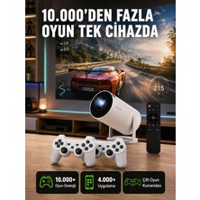 Urfakent Tçift Kollu Tasarımlı Kablosuz Projeksiyon – 4k, 10.000 Oyun ve Smart App Desteği Yeni Nesil