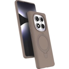 Newface Xiaomi Redmi Note 14 Pro 4g Regal Magsafe Standlı Kapak - Çöl Titanyum