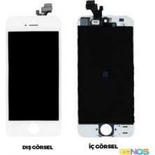 Genos iPhone 5 Uyumlu Aa Kalite Lcd+Dokunmatik+Çıtalı (Beyaz) (SN808541)