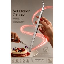 Transformacion Eğik Uçlu Profesyonel Şef Dekor Cımbızı, 18/10 Paslanmaz Çelik Akvaryum Bitki Maşası, Hassas Cerrahi Pens 723449