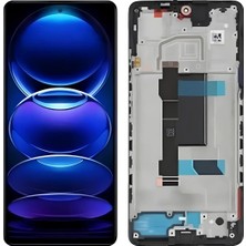 Genos Xiaomi Redmi Note 12 Pro 5g Uyumlu OLED Lcd+Dokunmatik+Çıtalı (Siyah) (SN809096)