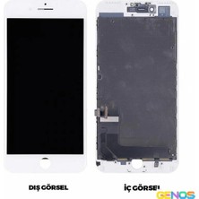 Genos iPhone 8 Plus Uyumlu Aaa Kalite Lcd+Dokunmatik+Çıtalı (Beyaz) (SN808801)