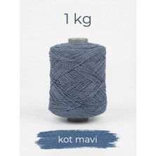 Bevella Macrame Cord 2 mm 1 kg Ince Zincir Cotton, Makrome Ipi Kot Mavi Renk