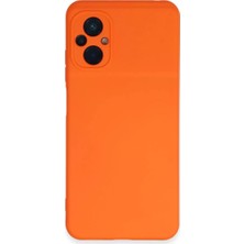 Newface Xiaomi Poco M5 Kılıf Nano Içi Kadife Silikon - Turuncu