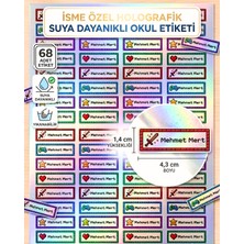 TT sticker Gamer Temalı Suya Dayanıklı Holografik Okul Etiketi Defter Kitap Su Matarası Sticker Çıkartma