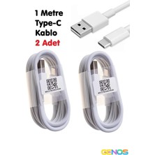 Genos Xiaomi Redmi Note 8 Pro Note 9 Pro Note 10 Uyumlu Type C Şarj Kablosu Data Kablo 3.0A 1mt 2 Adet