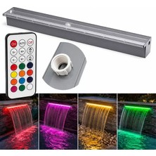 TeknoKapsül Powermaster PM-37795 Havuz ve Bahçe Şelale Başlığı 90CM Rgb Led'li Uzaktan Kontrollü