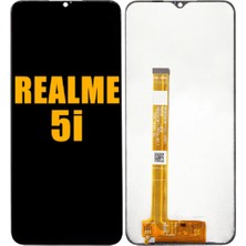 Genos Realme 5i LCD Ekran Dokunmatik Siyah Çıtasız A Plus Kalite