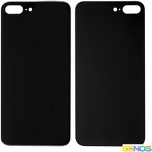 Genos iPhone 8 Plus Uyumlu Geniş Kamera Delikli Batarya Kapağı (Siyah) (SN807930)
