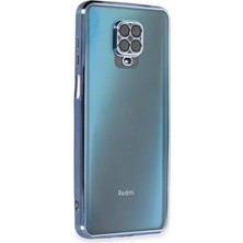 Newface Xiaomi Redmi Note 9 Pro Kılıf Razer Lensli Silikon - Açık Mavi
