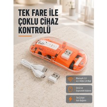 Urfakent Çift Modlu Kablosuz Bluetooth 5.0 + 2.4ghz Mouse – 3 Cihaz Bağlantılı, Hızlı Geçiş Düğmeli