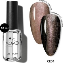 Momo Professional Kristal Kedi Gözü Kalıcı Oje CE04, Yarı Şeffaf, Bakır, 10 ml