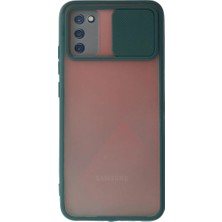 Newface Samsung Galaxy A03S Kılıf Palm Buzlu Kamera Sürgülü Silikon - Yeşil
