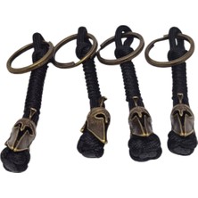 Moonparacord Gladyatör  Boncuklu Anahtarlık Siyah Örgü