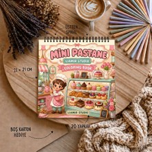 Liamir Studio Boyama Kitabı / Mini Pastane Boyama / Çocuk ve Yetişlinler Için / 21X21 cm / 20 Sayfa