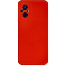 Newface Xiaomi Poco M5 Kılıf Nano Içi Kadife Silikon - Kırmızı