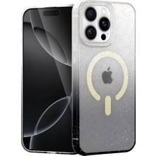 Newface Apple iPhone 15 Pro Max Pummel Shiny Magsafe Kapak - Siyah