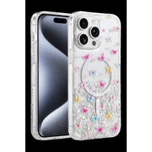 MiraLive Onegif Apple Iphone 15 Pro Max Misk Simli Magsafe Kapak - Desen 4