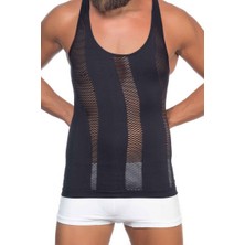 Beruflic Siyah Fileli Erkek Korse Atlet Under Moda
