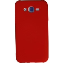 MiraLive Samsung Galaxy J7 Kılıf Nano Içi Kadife Silikon - Kırmızı