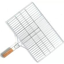 Nemere İthalat Küçük Boy Mangal Izgarası - 35X20 cm - Ahşap Saplı Nemere Ithalat