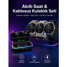 Beruflic Yeni Nesil Akıllı Saat ve Bluetooth Kulaklık Titreşim Bildirimleri Uyku Takibi