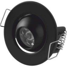 Beruflic 1 Adet Cata Ct 5268 Ufo Yıldız 1.5W Sıva Altı LED Spot Siyah Kasa Gün Işığı 3200K
