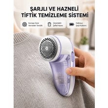 Marsilyan Şarjlı Tiftik Temizleyici – Çıkarılabilir Hazneli, Anti-Statik Fırçalı, USB Şarjlı