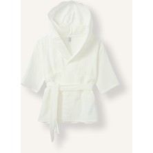DeFacto Kapüşonlu Kuşaklı Müslin Kaftan Kız Bebek H1831A526HS