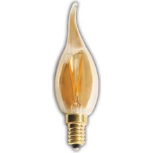 Beruflic 1 Adet Cata Ct 4281 Kıvrık LED Rustik Ampul 4W Amber Işık E14 Duy