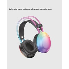 Urfakent Ergonomik Rgb Bluetooth Kulaklık 3D Ses Yeni Nesil