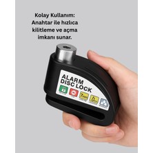 Urfakent Çelik Gövdeli Alarm Disk Kilidi Motosiklet ve Bisiklet Için Güvenlik Yeni Nesil
