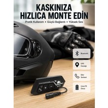 Nemere İthalat BT22 Kask Bluetooth Kulaklık Su Geçirmez Motosiklet Iletişim Sistemi Yeni Nesil Nemere Ithalat