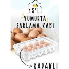 CATEKSSS 15'li Yumurta Saklama Kabı Plastik Beyaz