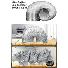 CATEKSSS Aweka Ultra Sağlam Kaliteli Alüminyum Mutfak Aspiratör Davlumbaz Borusu Dayanıklı Hortum 1.5 Metre