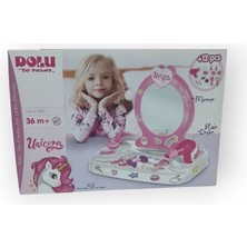 Dolu Unicorn Masa Üstü Güzellik Seti Kız Çocuklar İçin 10 Parça Eğlenceli Oyun Seti 3 Yaş Üstü
