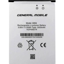 Genos General Mobile Gm6 Orjinal Kalite Batarya G004 - 3000 Mah