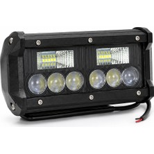 Beny Store Universal LED Off Road Çalışma Lambası 6 Mercek + 2 LED Modül Siyah