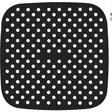 CATEKSSS Airfryer Delikli Silikon Mat Silikon Siyah