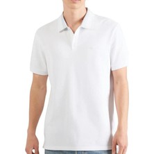 Calvin Klein Jeans Beyaz Erkek Polo T-Shirt LV04RG234GYAF Ss Casual Pıque Coll