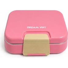 Dream Vest Tek Katlı Iki Bölmeli Çelik Beslenme Kabı Pembe (U)
