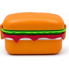 Dream Vest Üç Katlı Hamburger Çelik Beslenme Kutusu 1360ML Turuncu (U)