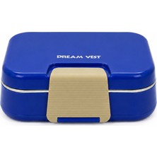 Dream Vest Tek Katlı Üç Bölmeli Çelik Beslenme Kabı Mavi (U)