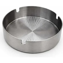 CATEKSSS Paslanmaz Çelik Küllük, Yuvarlak Küllük 8 cm Metal Metalik Yuvarlak