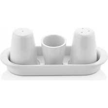 Külsan 1505SET.PW - Beyaz Tuzluk ve Biberlik 7,8 Cm, Thermoset Melamin