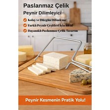 CATEKSSS Pratik Paslanmaz Çelik Peynir Dilimleyici Çelik