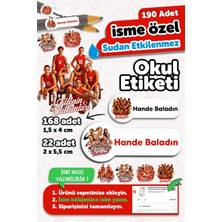 Msticker 190 Adet Kişiye Özel Okul Etiketi Isimli Kalem Defter Suluk Etiket Dayanıklı Etiket Filenin Sultanla