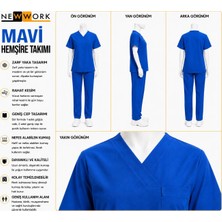 Newwork Zarf Yaka Yazlık Kısa Kol Hemşire Takım