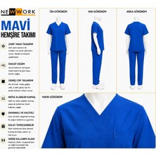 Newwork Zarf Yaka Yazlık Kısa Kol Hemşire Takım